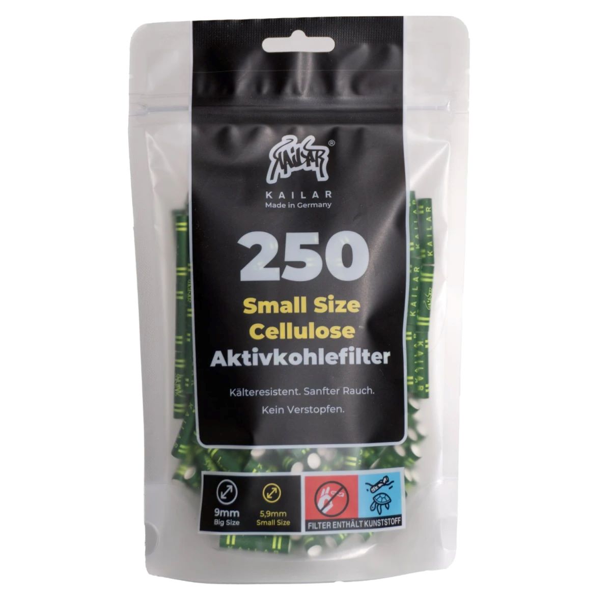 Kailar Aktivkohlefilter Slim Cellulose 6mm
