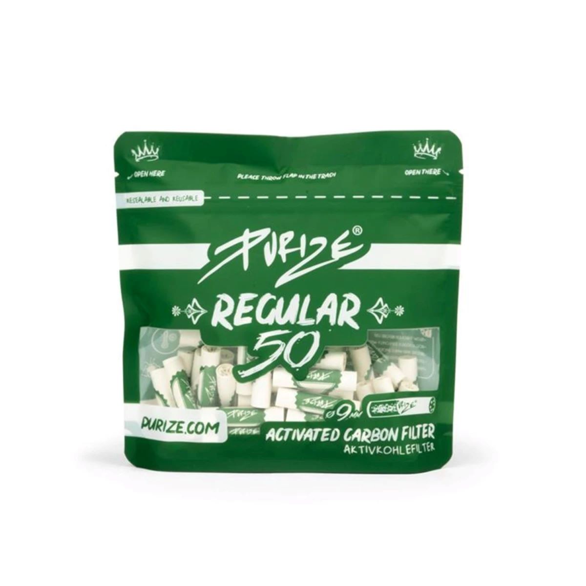 PURIZE Aktivkohlefilter Regular Size – 9 mm